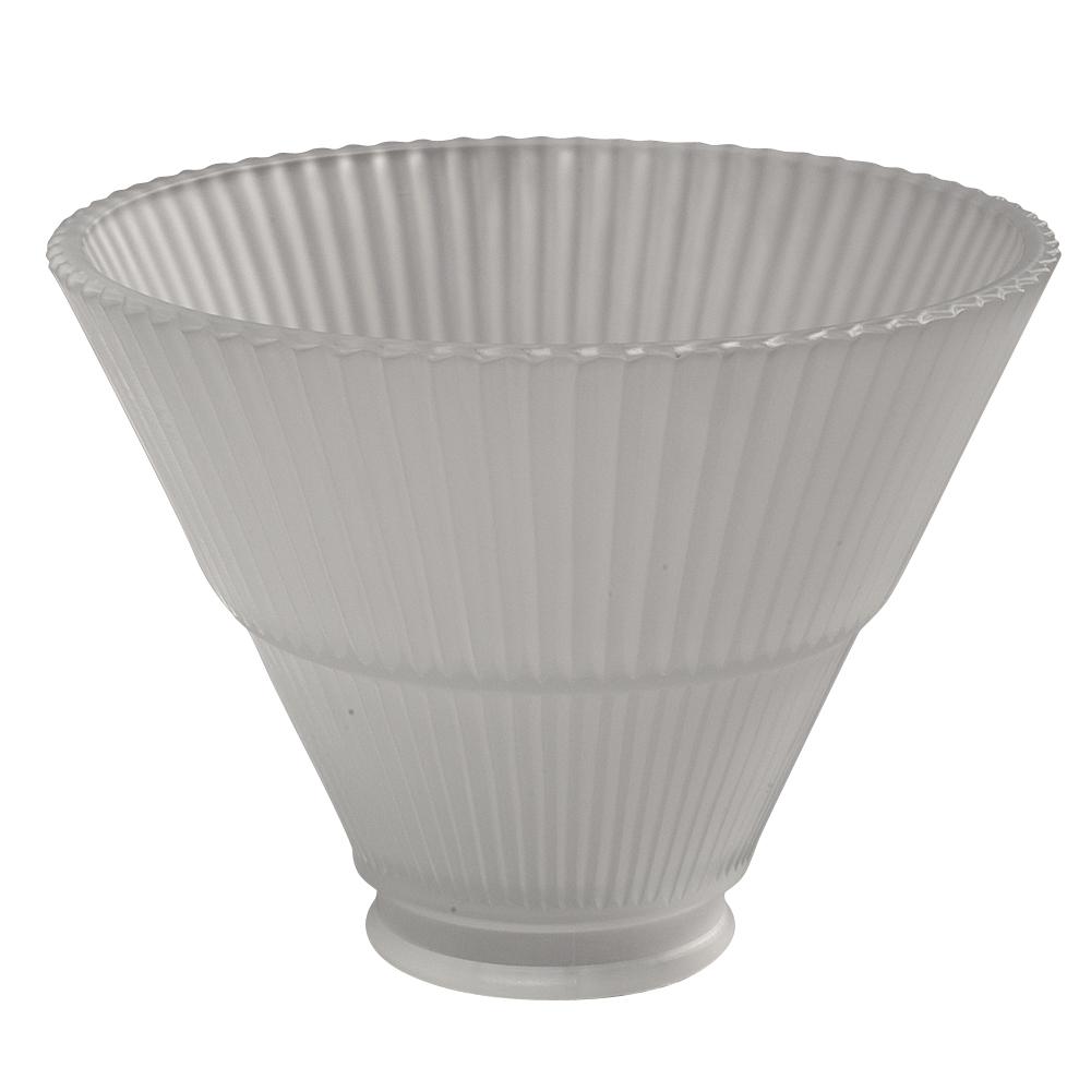 Frosted Round Ribbed Glass for 2-1/4" Holder
