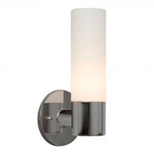 Galaxy Lighting ES244021CH/WH - Wall Sconce - in Polished Chrome finish with White Cylinder Glass