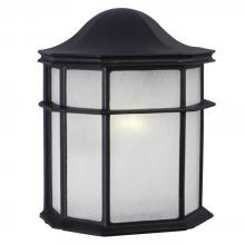 Galaxy Lighting 303218BLK - Outdoor Cast Aluminum Wall Fixture - Black w/ Frosted Acrylic Diffuser.