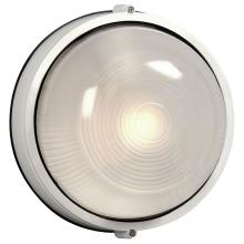 Galaxy Lighting 305111WH 226EB - Outdoor Cast Aluminum Marine Light - in White finish with Frosted Glass (Wall or Ceiling Mount)