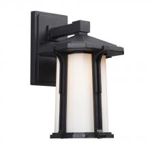 Galaxy Lighting 321670BK - Outdoor Wall Mount Lantern - in Black finish with White Glass