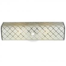 Galaxy Lighting 600618 - Vanity Light - U-channel with White Patterned Glass