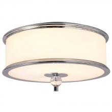 Galaxy Lighting L612065CH010A1 - LED Flush Mount Ceiling Light - in Polished Chrome finish with White Glass
