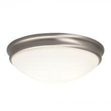 Galaxy Lighting 613333BN - Flush Mount - Brushed Nickel with White Glass