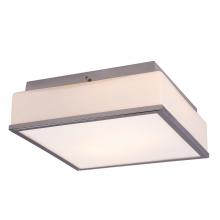 Galaxy Lighting L613500CH010A1 - LED Square Flush Mount Ceiling Light - in Polished Chrome finish with Opal White Glass