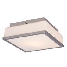 Galaxy Lighting 613501CH-113NPF - Square Flush Mount Ceiling Light - in Polished Chrome finish with Opal White Glass
