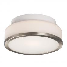 Galaxy Lighting 613531BN - Flush Mount - Brushed Nickel with White Glass