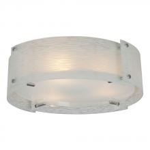 Galaxy Lighting L615043CH016A1 - LED Flush Mount Ceiling Light - in Polished Chrome finish with Frosted Textured Glass