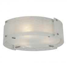 Galaxy Lighting 615043CH - 3-Light Flush Mount in Polished Chrome with Frosted Textured Glass Shade
