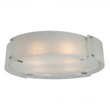 Galaxy Lighting L615044CH016A1 - LED Flush Mount Ceiling Light - in Polished Chrome finish with Frosted Textured Glass