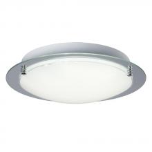 Galaxy Lighting L619494CH024A1 - LED Flush Mount Ceiling Light - in Polished Chrome finish with White Glass
