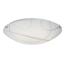 Galaxy Lighting L620554CH024A1 - LED Flush Mount Ceiling Light - in Polished Chrome finish with White Patterned Sugar Glass