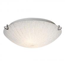 Galaxy Lighting 621573CH - Flush Mount Ceiling Light - in Polished Chrome finish with White Patterned Sugar Glass (2L)