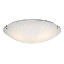 Galaxy Lighting L621574CH024A1 - LED Flush Mount Ceiling Light - in Polished Chrome finish with Patterned White Sugar Glass