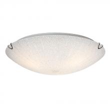 Galaxy Lighting 621574CH - Flush Mount Ceiling Light - in Polished Chrome finish with White Patterned Sugar Glass (3L)