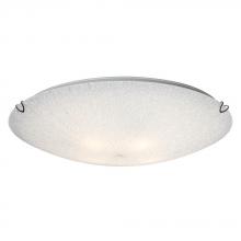 Galaxy Lighting L621575CH031A1 - LED Flush Mount Ceiling Light - in Polished Chrome finish with Patterned White Sugar Glass