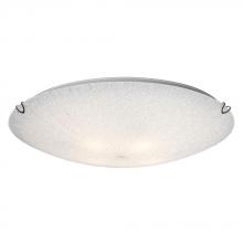Galaxy Lighting 621575CH - Flush Mount Ceiling Light - in Polished Chrome finish with White Patterned Sugar Glass (4L)