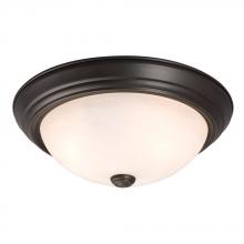 Galaxy Lighting 635032ORB 2PL13 - Flush Mount Ceiling Light - in Oil Rubbed Bronze finish with Marbled Glass