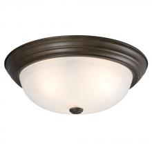 Galaxy Lighting 635033ORB-213EB - Flush Mount Ceiling Light - in Oil Rubbed Bronze finish with Marbled Glass