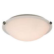 Galaxy Lighting 680116WH-PT-213EB - Flush Mount Ceiling Light - in Pewter finish with White Glass