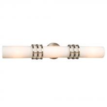 Galaxy Lighting ES701323BN - 3-Light Bath & Vanity Light - in Brushed Nickel finish with Frosted White Glass