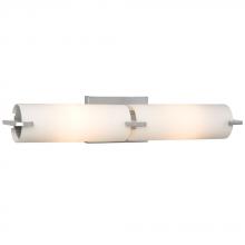 Galaxy Lighting ES710692CH - 2-Light Bath & Vanity Light - in Polished Chrome finish with Satin White Glass