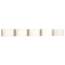 Galaxy Lighting L712750BN060A1 - LED 5-Light Bath & Vanity Light - in Brushed Nickel finish with Satin White Glass