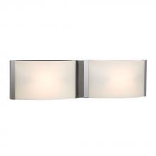 Galaxy Lighting L712757CH024A1 - LED 2-Light Bath & Vanity Light - in Polished Chrome finish with Satin White Glass