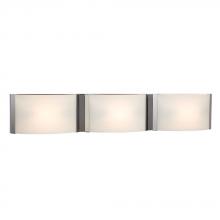 Galaxy Lighting L712758CH036A1 - LED 3-Light Bath & Vanity Light - in Polished Chrome finish with Satin White Glass