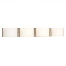 Galaxy Lighting L712759BN048A1 - LED 4-Light Bath & Vanity Light - in Brushed Nickel finish with Satin White Glass