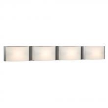 Galaxy Lighting L712759CH048A1 - LED 4-Light Bath & Vanity Light - in Polished Chrome finish with Satin White Glass