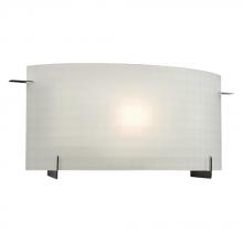Galaxy Lighting 790502PT - Single Light Vanity - Pewter w/ Frosted Checkered Glass with Med. Base