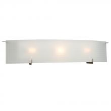 Galaxy Lighting 790507PT-218EB - 3-Light Bath & Vanity Light - in Pewter finish with Frosted Checkered Glass