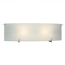 Galaxy Lighting 790516PTR - Two Light Vanity - Pewter w/ Frosted Linen Glass with Med. Base
