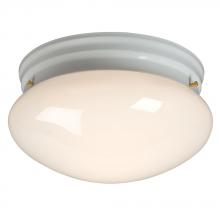 Galaxy Lighting 810210WH PL13 - Utility Flush Mount Ceiling Light - in White finish with White Glass