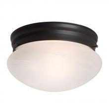 Galaxy Lighting 810310ORB-113NPF - Utility Flush Mount Ceiling Light - in Oil Rubbed Bronze finish with Marbled Glass