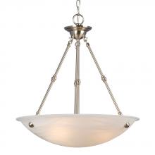 Galaxy Lighting ES815120BN - Pendant - in Brushed Nickel finish with Marbled Glass