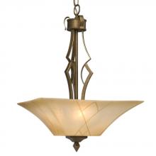 Galaxy Lighting 910441OWG - Pendant - Olde World Gold with Beige Frosted Etched Glass