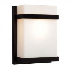 Galaxy Lighting ES215580BK - Wall Sconce - in Black finish with Satin White Glass (Suitable for Indoor or Outdoor Use)