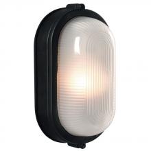 Galaxy Lighting ES305114BK - Outdoor Cast Aluminum Marine Light - in Black finish with Frosted Glass (Wall or Ceiling Mount)
