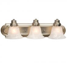 Galaxy Lighting ES703606BN - 3-Light Bath & Vanity Light - in Brushed Nickel finish with Marbled Glass