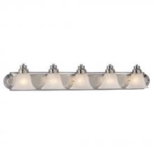 Galaxy Lighting ES705606CH - 5-Light Bath & Vanity Light - in Polished Chrome finish with Marbled Glass