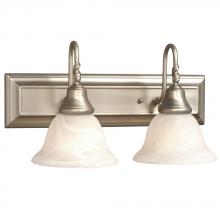 Galaxy Lighting ES783002PT - 2-Light Bath & Vanity Light - in Pewter finish with Marbled Glass