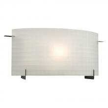 Galaxy Lighting ES790501PT - 1-Light Bath & Vanity Light - in Pewter finish with Frosted Checkered Glass