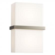Galaxy Lighting L213130BN012A1 - LED Wall Sconce - in Brushed Nickel finish with Satin White Glass