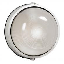 Galaxy Lighting L305111WH010A1 - LED Outdoor Cast Aluminum Marine Light - in White finish with Frosted Glass (Wall or Ceiling Mount)