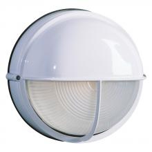 Galaxy Lighting L305561WH010A1 - LED Outdoor Cast Aluminum Wall Mount Marine Light with Hood - in White finish with Frosted Glass