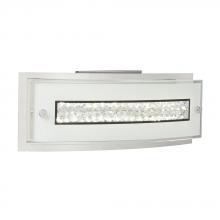 Galaxy Lighting L719541CH - LED Bath & Vanity Light - in Polished Chrome finish - White Glass with Clear Crystal Accents (non-di