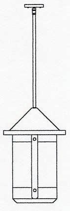 14" berkeley tall-long body stem hung pendant