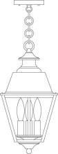 Arroyo Craftsman INH-8MRCLR-S - 8" inverness pendant with metal roof